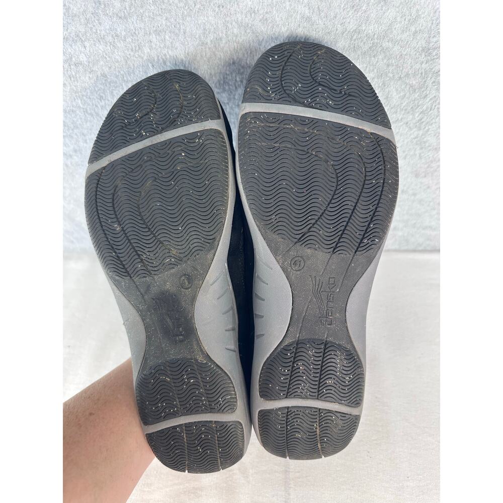 Dansko Women's sz 41 Helen Sneakers Black Suede White Stripe Casual Comfort Walk - Picture 4 of 14